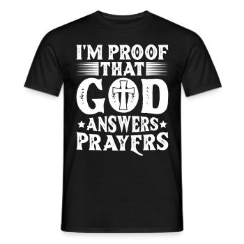 God Jesus Pastor Chrstian - Men's T-Shirt - black - Front - AI Model Male 178 light (178cm)
