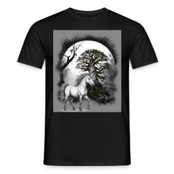 Unicorn Unicorns Horse - Men's T-Shirt - black - Front - AI Model Male 178 light (178cm)