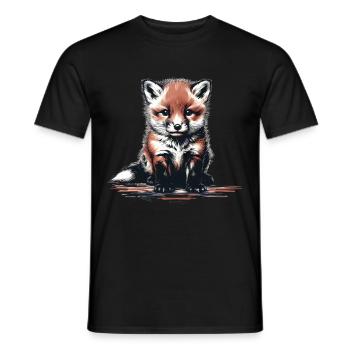 Animal De La Forêt, Renard, Renards, Enfants, Enfant, Conte De Fées - T-shirt homme - noir - Devant - AI Model Male 178 light (178cm)