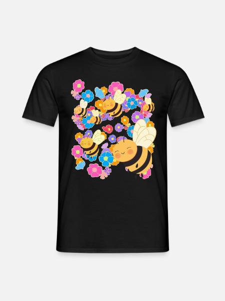 Bijen Hommel Insect Bij Kinderen Kind - Heren T-shirt - zwart
