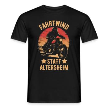 Motorrad Vintage Pensionär Rentner Geburtstag - Männer T-Shirt - Schwarz - Vorne - AI Model Male 178 light (178cm)