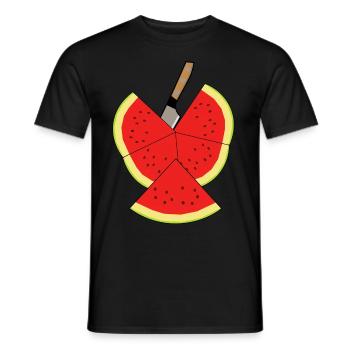 Melone Frucht Sommerzeit Obst - Männer T-Shirt - Schwarz - Vorne - AI Model Male 178 light (178cm)