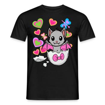 Bat Eggshell Birth Egg Children Child - Men's T-Shirt - black - Front - AI Model Male 178 light (178cm)