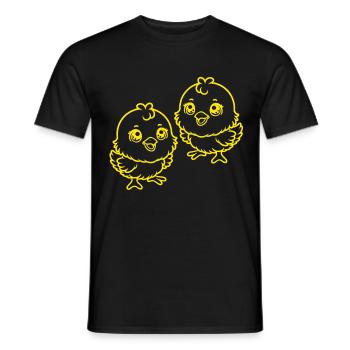 Poussin de Pâques Enfants Enfant Rétro Vintage - T-shirt homme - noir - Devant - AI Model Male 178 light (178cm)