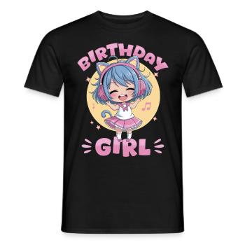 Anime & Chats Kawaii - T-shirt homme - noir - Devant - AI Model Male 178 light (178cm)