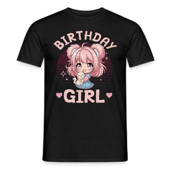 Anime & Chats Kawaii - T-shirt homme - noir - Devant - AI Model Male 178 light (178cm)