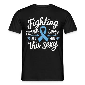 Fight against prostate cancer - Men's T-Shirt - black - Front - AI Model Male 178 light (178cm)