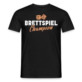 Brettspiel Champion Gesellschaftsspiele - Männer T-Shirt - Schwarz - Vorne - AI Model Male 178 light (178cm)