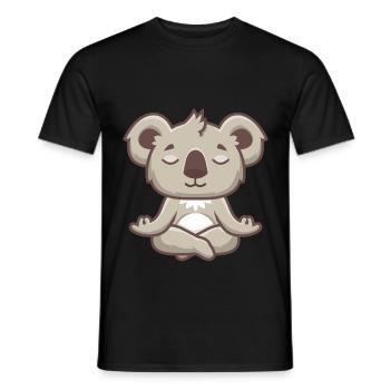 Yoga Meditation Koala - Männer T-Shirt - Schwarz - Vorne - AI Model Male 178 light (178cm)