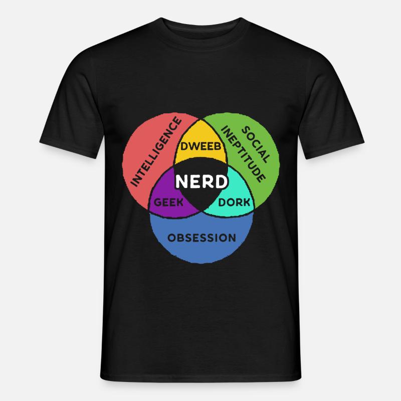 Nerd - Männer T-Shirt - Schwarz