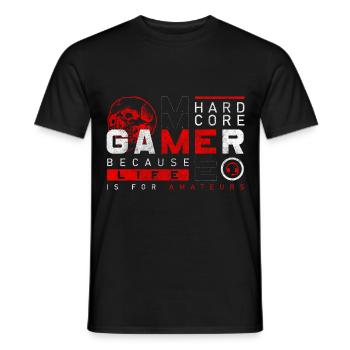 Gaming Online League Play - Men's T-Shirt - black - Front - AI Model Male 178 light (178cm)