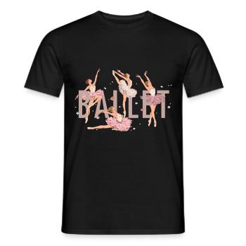 Ballerina Ballett Tanzen Tänzerin Tänzer Geschenk - Männer T-Shirt - Schwarz - Vorne - AI Model Male 178 light (178cm)