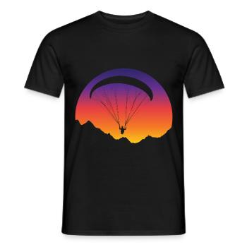 Gleitschirm Fliegen Paraglider Pilot Paragliding - Männer T-Shirt - Schwarz - Vorne - AI Model Male 178 light (178cm)