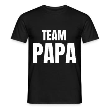 Team Papa pour la fête des pères - T-shirt homme - noir - Devant - AI Model Male 178 light (178cm)