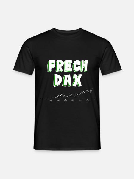 frechdax DAX frech Aktien ETF Börse trader - Männer T-Shirt - Schwarz
