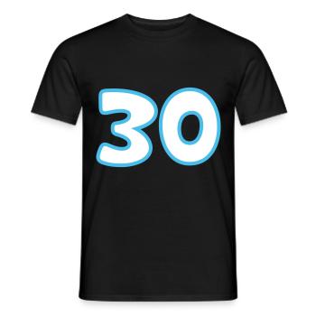 30e anniversaire 30 ans - T-shirt homme - noir - Devant - AI Model Male 178 light (178cm)