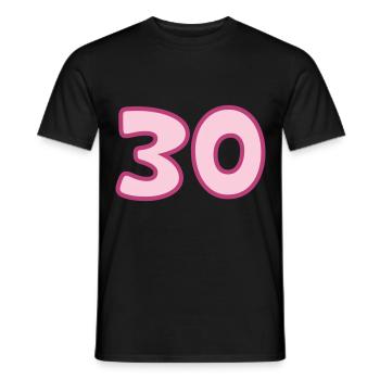30e anniversaire 30 ans - T-shirt homme - noir - Devant - AI Model Male 178 light (178cm)