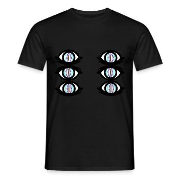 Eye Eyes Fantasy Spiritual Shaman Occult - Men's T-Shirt - black - Front - AI Model Male 178 light (178cm)
