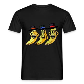 Gentleman Bananen Hut Sir Mister Obst Frucht Hut - Männer T-Shirt - Schwarz - Vorne - AI Model Male 178 light (178cm)