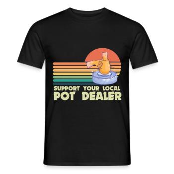 Pottery and pottery - Men's T-Shirt - black - Front - AI Model Male 178 light (178cm)