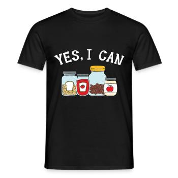 Ja, ich kann Lebensmittel einmachen Einmachen in D - Männer T-Shirt - Schwarz - Vorne - AI Model Male 178 light (178cm)