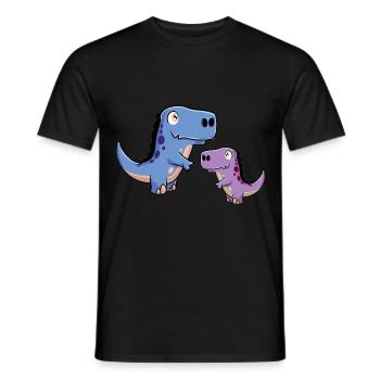 Dinosaurus Dino Uhrzeit Steinzeit Kinder Baby Kind - Männer T-Shirt - Schwarz - Vorne - AI Model Male 178 light (178cm)