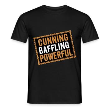 Cunning Baffling Powerful 13 - Männer T-Shirt - Schwarz - Vorne - AI Model Male 178 light (178cm)