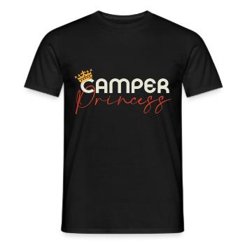 Camper Princess - Camping Familie Prinzessin Krone - Männer T-Shirt - Schwarz - Vorne - AI Model Male 178 light (178cm)