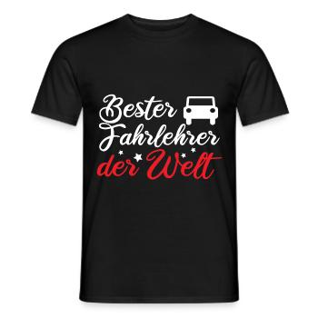 Bester Fahrlehrer der Welt - Männer T-Shirt - Schwarz - Vorne - AI Model Male 178 light (178cm)