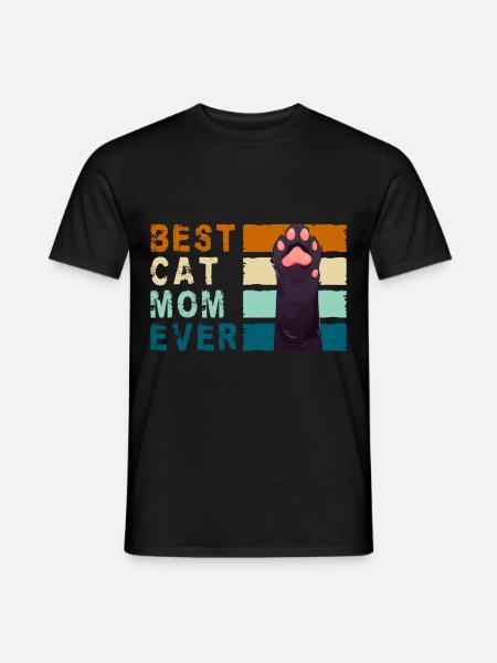Katze Stubentiger Kätzchen Frauchen - Männer T-Shirt - Schwarz