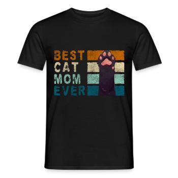Amoureux des chats, chat sauvage, amour des animaux - T-shirt homme - noir - Devant - AI Model Male 178 light (178cm)
