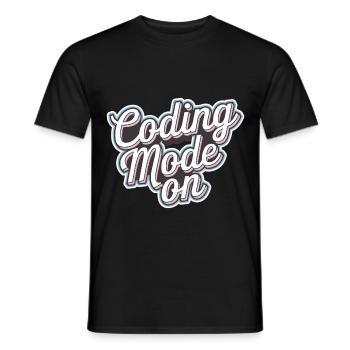 Coding Mode On 16 - Männer T-Shirt - Schwarz - Vorne - AI Model Male 178 light (178cm)