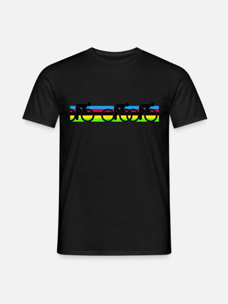 Regenboog Jersey Fietsen Fietsen Racefiets - Heren T-shirt - zwart