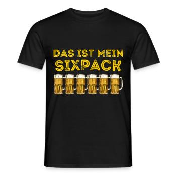 Das ist mein Sixpack Bier Saufen Prost Party Funny - Männer T-Shirt - Schwarz - Vorne - AI Model Male 178 light (178cm)