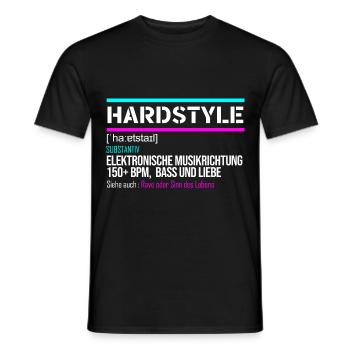 Hardstyle Definition Rave Festival 150 - Männer T-Shirt - Schwarz - Vorne - AI Model Male 178 light (178cm)