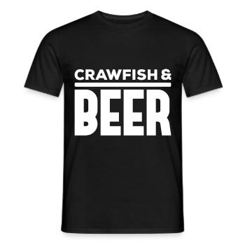 Écrevisses et bière – Maritime Delight - T-shirt homme - noir - Devant - AI Model Male 178 light (178cm)