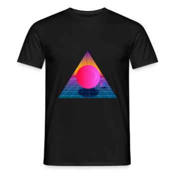 Dynamic retro video game shirt gift - Men's T-Shirt - black - Front - AI Model Male 178 light (178cm)