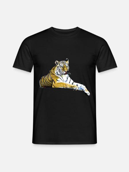 Tiger Raubkatze geschenkidee,Geschenk - Männer T-Shirt - Schwarz