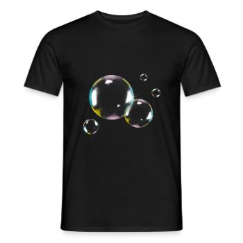 Seifenblase, Soap Bubble, Art, Color, Vintage - Men's T-Shirt - black - Front - AI Model Male 178 light (178cm)