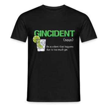 Gin - Gin Cocktail Gin Trinker Cadeau - T-shirt homme - noir - Devant - AI Model Male 178 light (178cm)