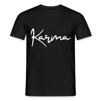 Karma - Männer T-Shirt - Schwarz - Vorne - AI Model Male 178 light (178cm)