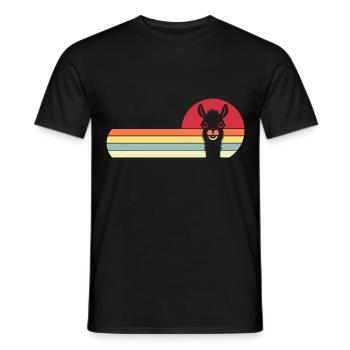 Alpaca - Men's T-Shirt - black - Front - AI Model Male 178 light (178cm)