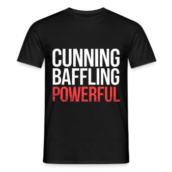 Cunning Baffling Powerful 6 - Männer T-Shirt - Schwarz - Vorne - AI Model Male 178 light (178cm)