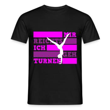 Mir reichts ich geh turnen Turnerin - Männer T-Shirt - Schwarz - Vorne - AI Model Male 178 light (178cm)