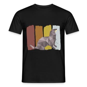 Loutre loutre loutre loutre loutres idées cadeaux animaux - T-shirt homme - noir - Devant - AI Model Male 178 light (178cm)