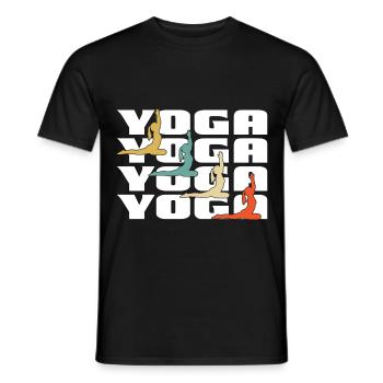 Méditation, Zen Yoga et Pilates - T-shirt homme - noir - Devant - AI Model Male 178 light (178cm)