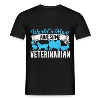 Weltbester Tierarzt - Männer T-Shirt - Schwarz - Vorne - AI Model Male 178 light (178cm)
