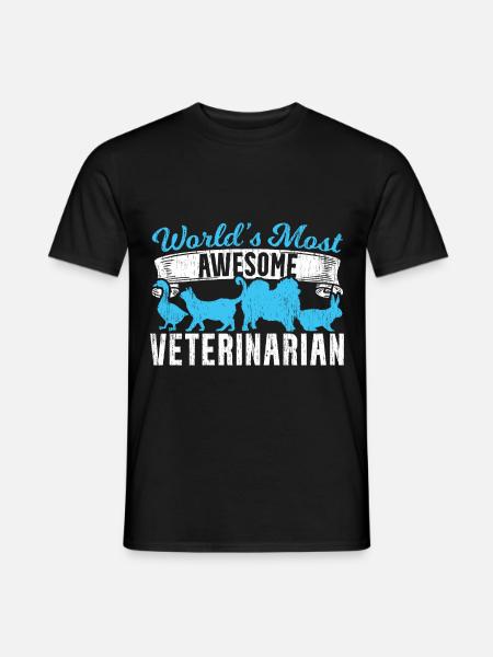 Weltbester Tierarzt - Männer T-Shirt - Schwarz