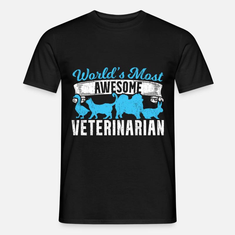 Weltbester Tierarzt - Männer T-Shirt - Schwarz