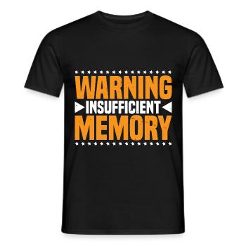 Warning Insufficient Memory 7 - Männer T-Shirt - Schwarz - Vorne - AI Model Male 178 light (178cm)
